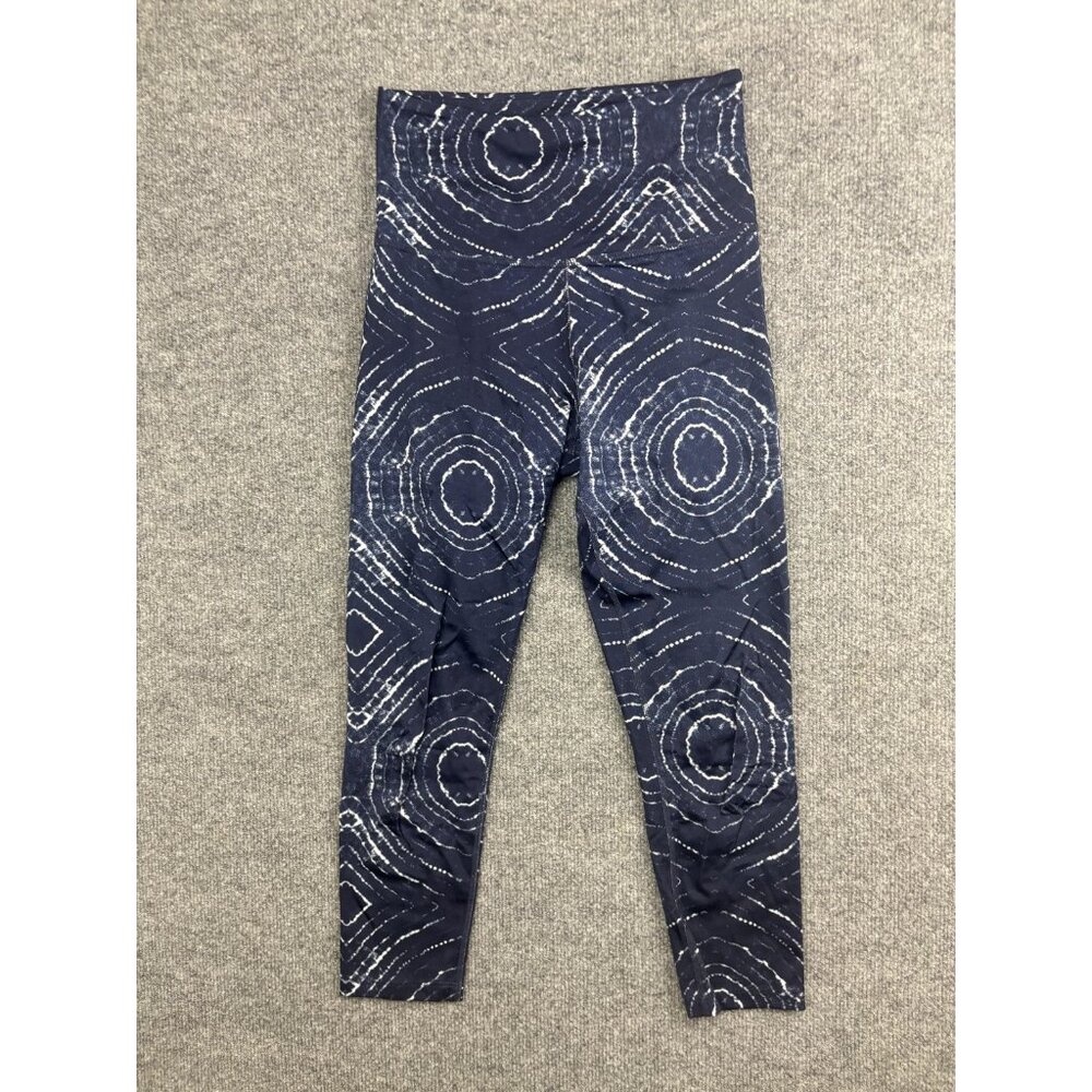 Beyond Yoga Leggings Womens M Blue Tie Dye High Rise Ankle Yoga Pants Made USA‎